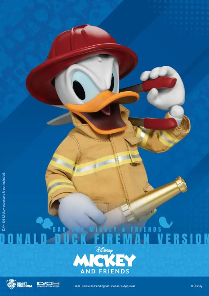 Mickey & Friends Dynamic 8ction Heroes Action Figure 1/9 Donald Duck Fireman Ver. 24 cm termékfotó