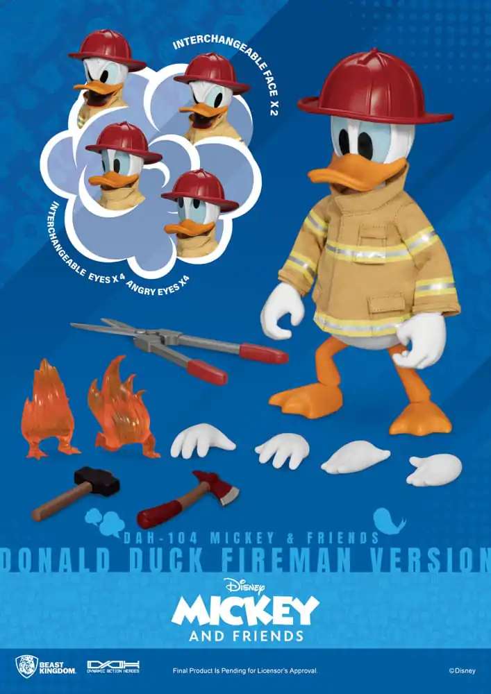 Mickey & Friends Dynamic 8ction Heroes Action Figure 1/9 Donald Duck Fireman Ver. 24 cm termékfotó