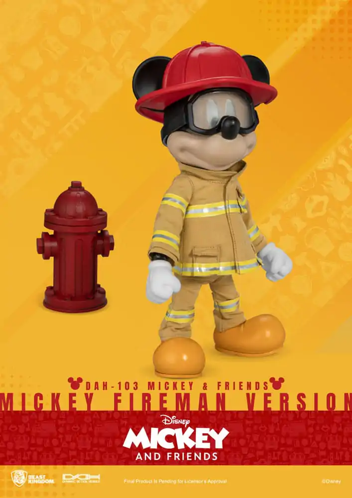 Mickey & Friends Dynamic 8ction Heroes Action Figure 1/9 Mickey Fireman Ver. 24 cm product photo