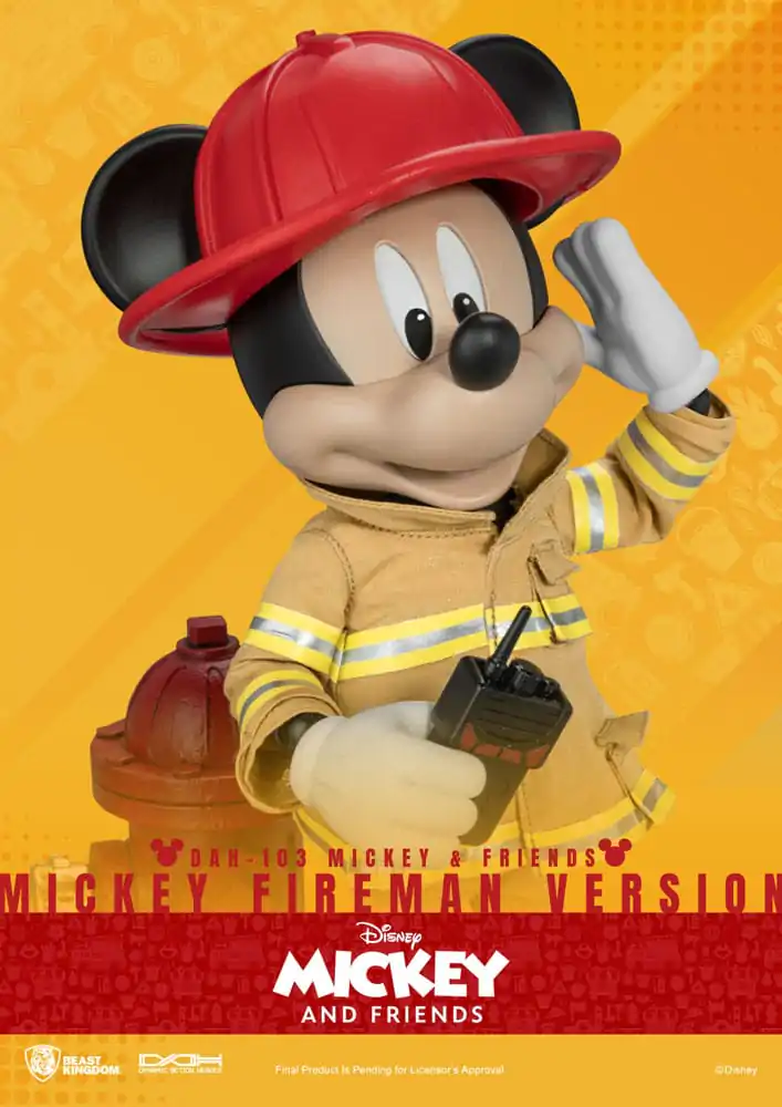 Mickey & Friends Dynamic 8ction Heroes Action Figure 1/9 Mickey Fireman Ver. 24 cm product photo