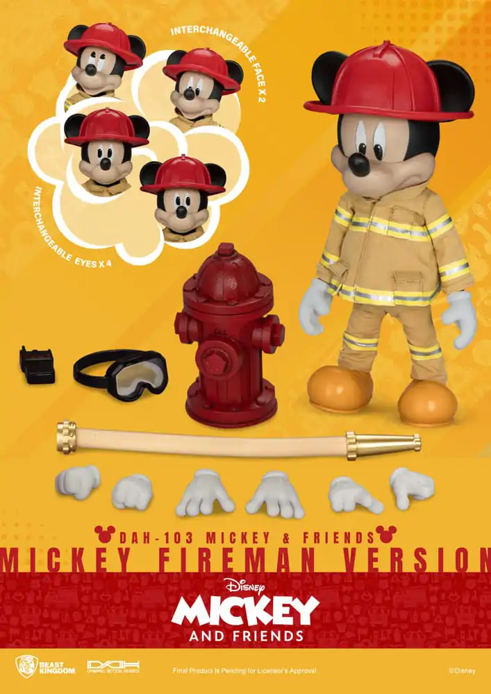 Mickey & Friends Dynamic 8ction Heroes Action Figure 1/9 Mickey Fireman Ver. 24 cm product photo