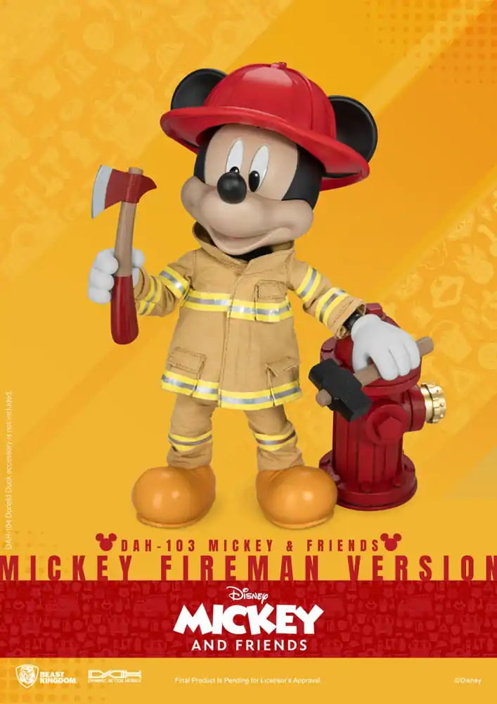 Mickey & Friends Dynamic 8ction Heroes Action Figure 1/9 Mickey Fireman Ver. 24 cm product photo