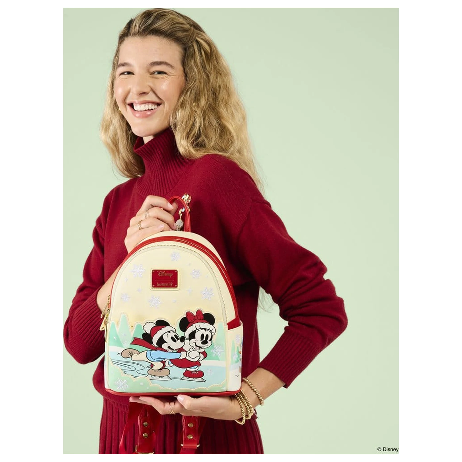 Mickey & Friends by Loungefly Mini Backpack with Headband Holder Ice Skating product photo