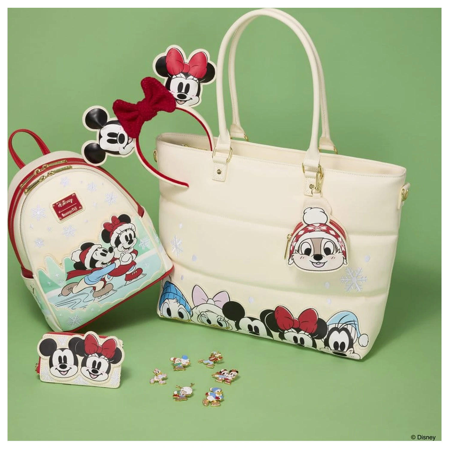 Mickey & Friends by Loungefly Mini Backpack with Headband Holder Ice Skating product photo