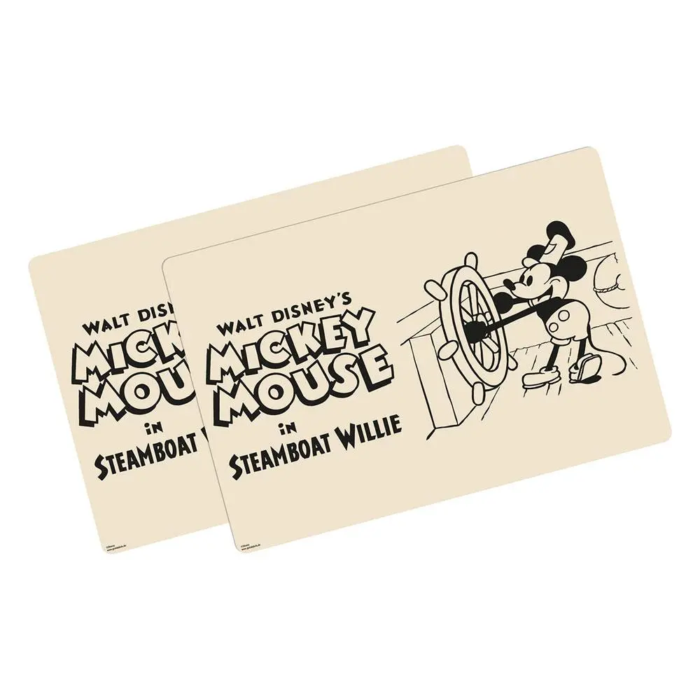 Mickey Mouse Lenticular Placemat 2-Pack Steamboat Willie product photo