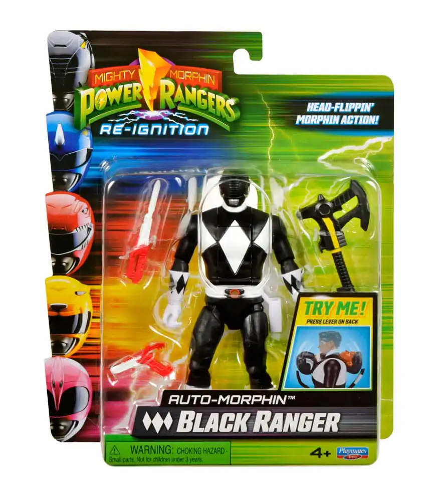 Mighty Morphin Power Rangers Action Figure Auto-Morphin Black Ranger 12 cm product photo