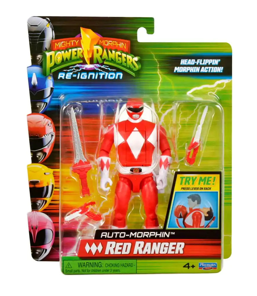 Mighty Morphin Power Rangers Action Figure Auto-Morphin Red Ranger 12 cm product photo
