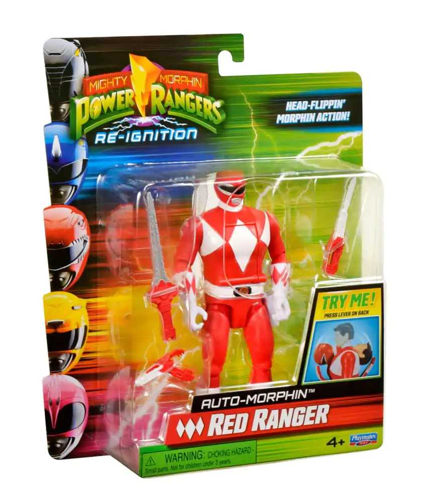 Mighty Morphin Power Rangers Action Figure Auto-Morphin Red Ranger 12 cm product photo