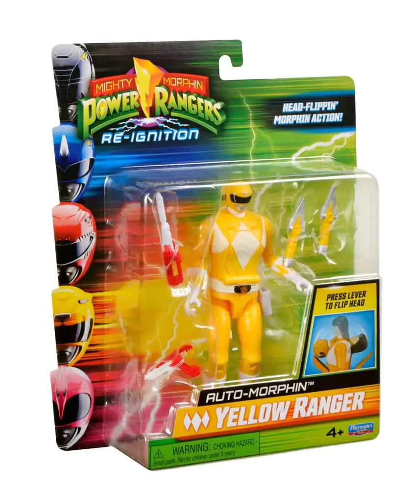 Mighty Morphin Power Rangers Action Figure Auto-Morphin Yellow Ranger 12 cm product photo