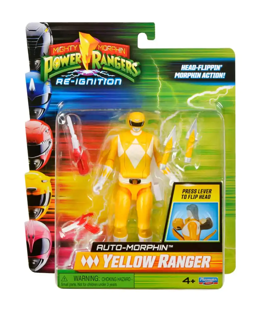 Mighty Morphin Power Rangers Action Figure Auto-Morphin Yellow Ranger 12 cm product photo