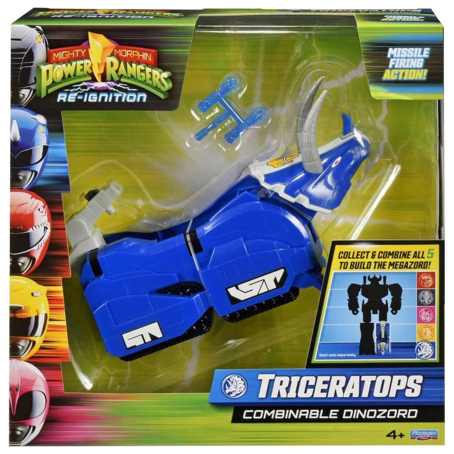Mighty Morphin Power Rangers Combinable Dinozord Action Figure Triceratops 20 cm product photo