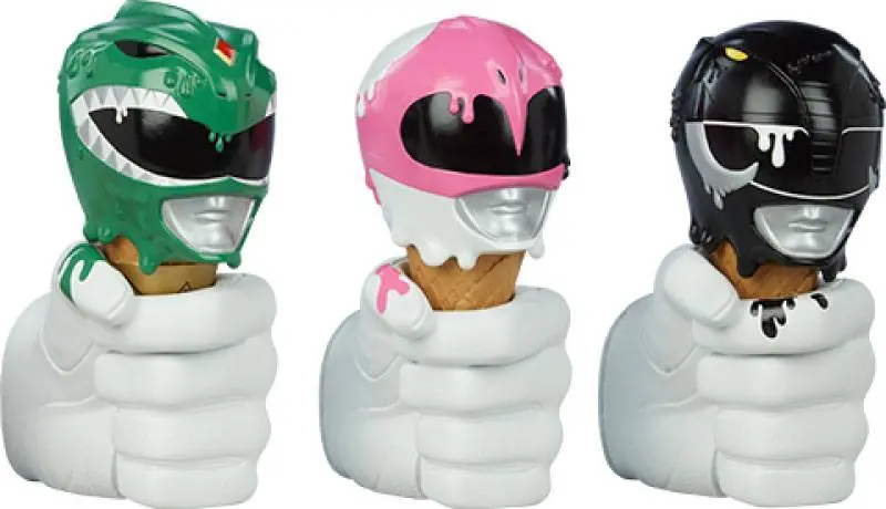 Mighty Morphin Power Rangers Designer Series Busts Green, Black and Pink Power Rangers Scoops Set 17 cm product photo