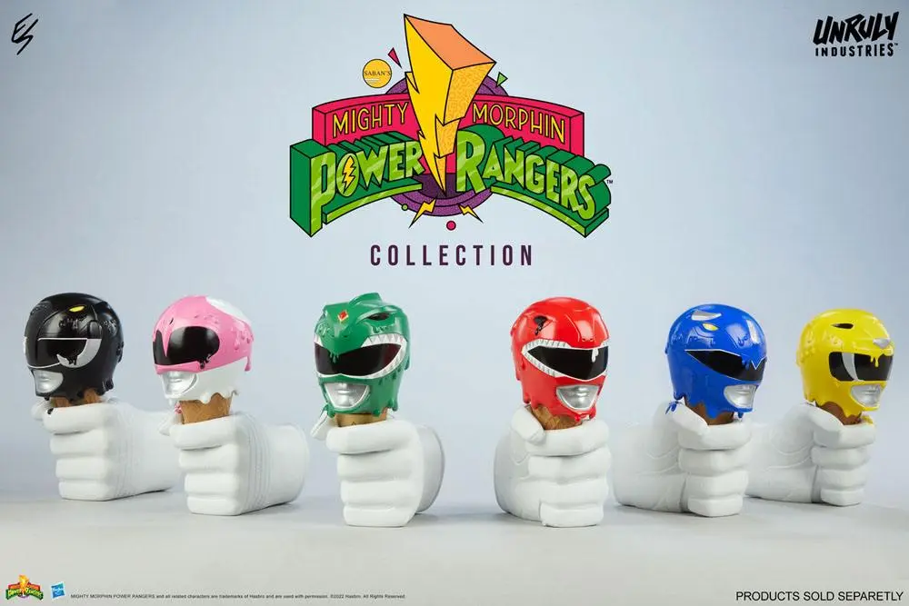 Mighty Morphin Power Rangers Designer Series Busts Red, Yellow and Blue Power Rangers Scoops Set 17 cm product photo