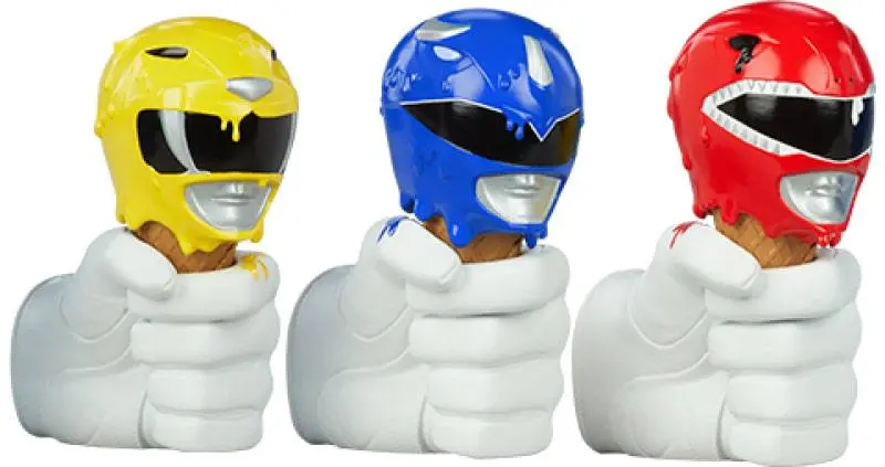 Mighty Morphin Power Rangers Designer Series Busts Red, Yellow and Blue Power Rangers Scoops Set 17 cm product photo