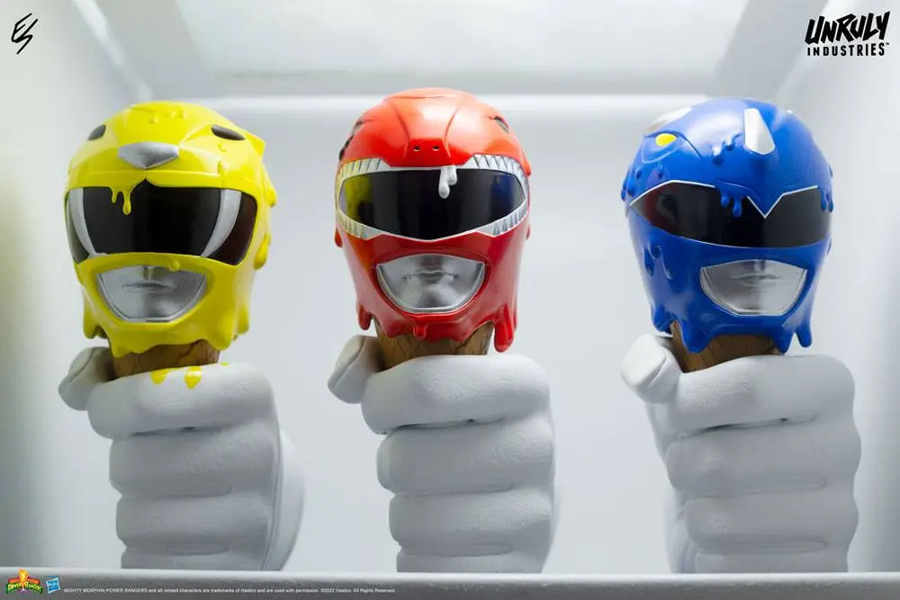 Mighty Morphin Power Rangers Designer Series Busts Red, Yellow and Blue Power Rangers Scoops Set 17 cm product photo