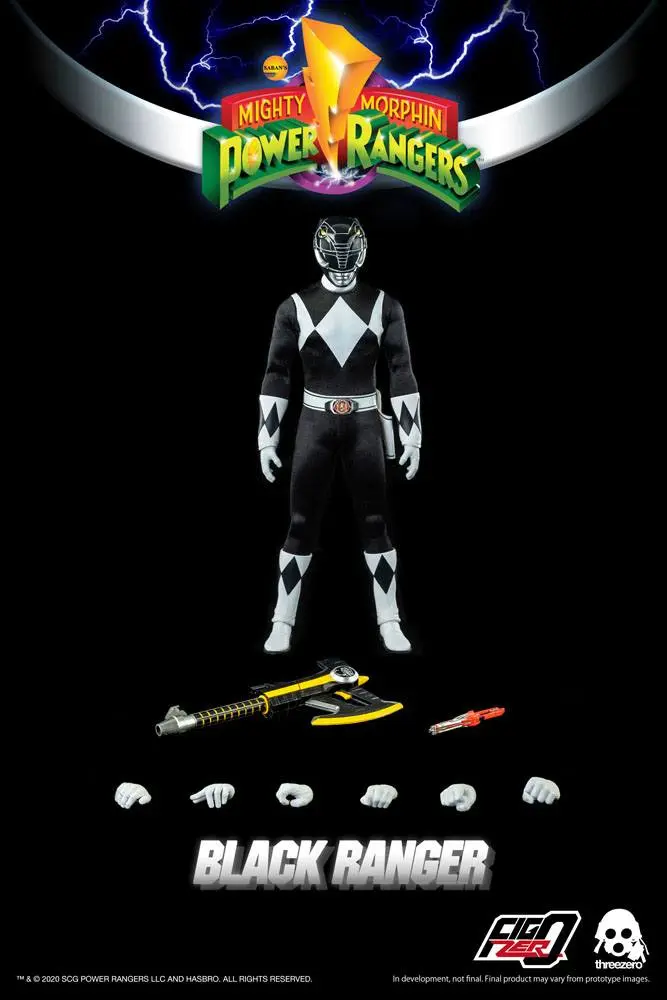 Mighty Morphin Power Rangers FigZero Action Figure 1/6 Black Ranger 30 cm product photo