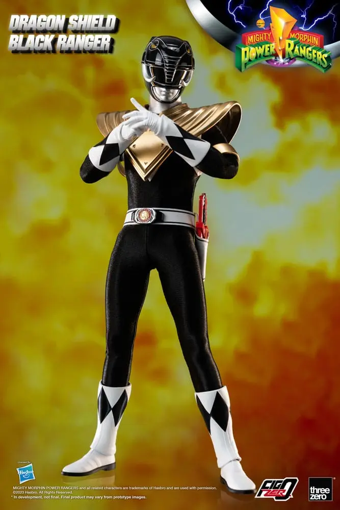 Mighty Morphin Power Rangers FigZero Action Figure 1/6 Dragon Shield Black Ranger 35 cm product photo