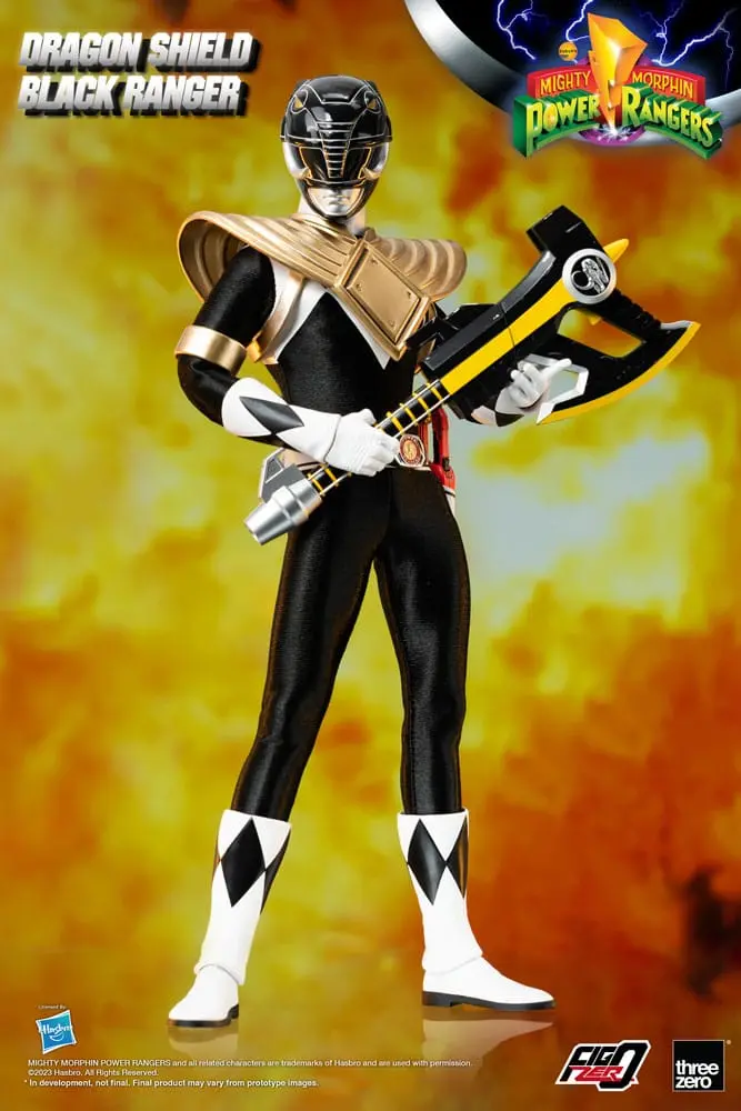 Mighty Morphin Power Rangers FigZero Action Figure 1/6 Dragon Shield Black Ranger 35 cm product photo