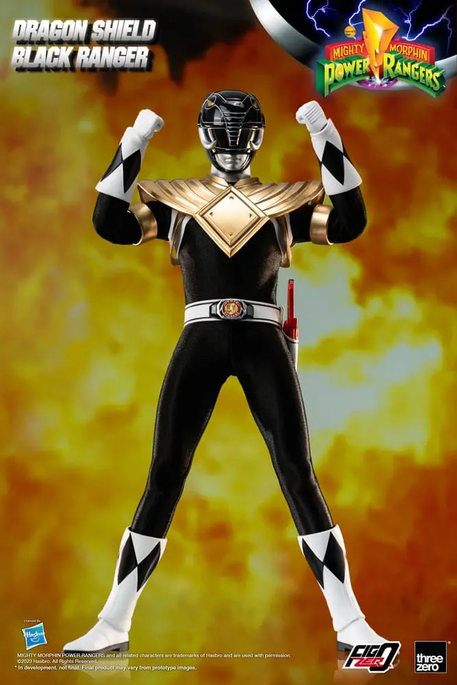 Mighty Morphin Power Rangers FigZero Action Figure 1/6 Dragon Shield Black Ranger 35 cm product photo