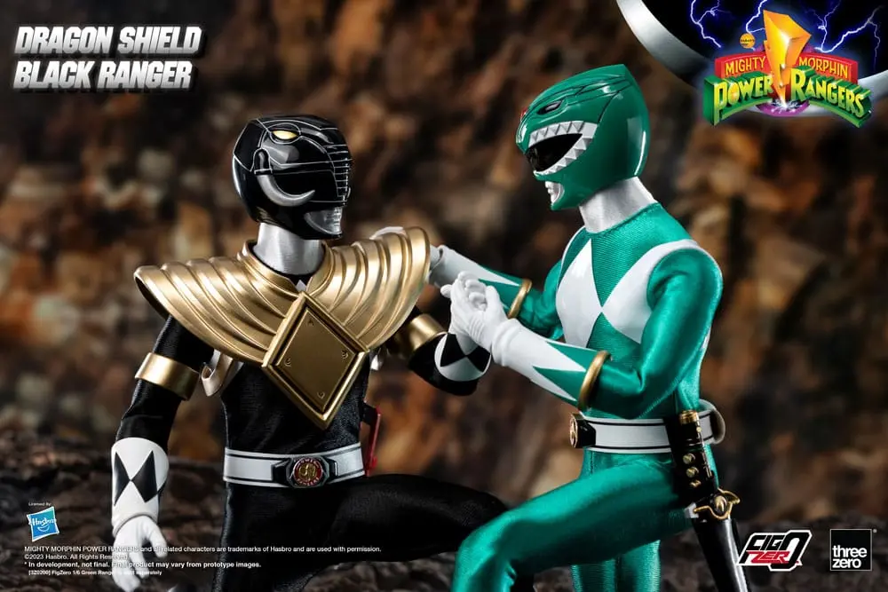 Mighty Morphin Power Rangers FigZero Action Figure 1/6 Dragon Shield Black Ranger 35 cm product photo