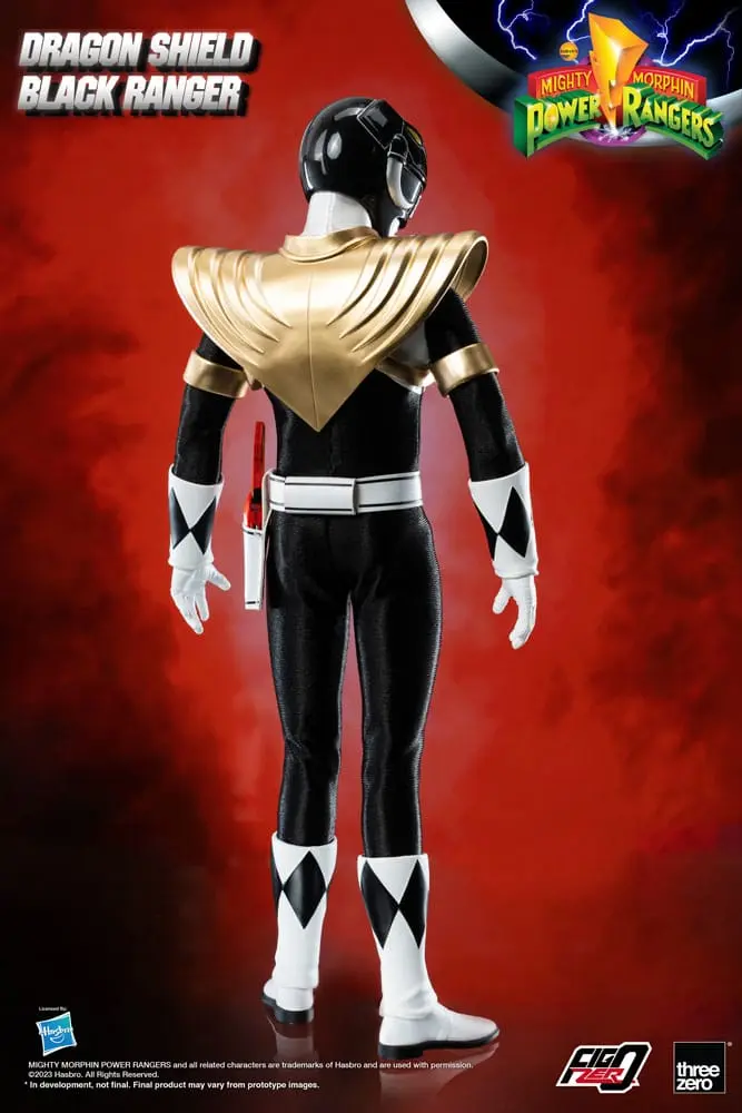 Mighty Morphin Power Rangers FigZero Action Figure 1/6 Dragon Shield Black Ranger 35 cm product photo