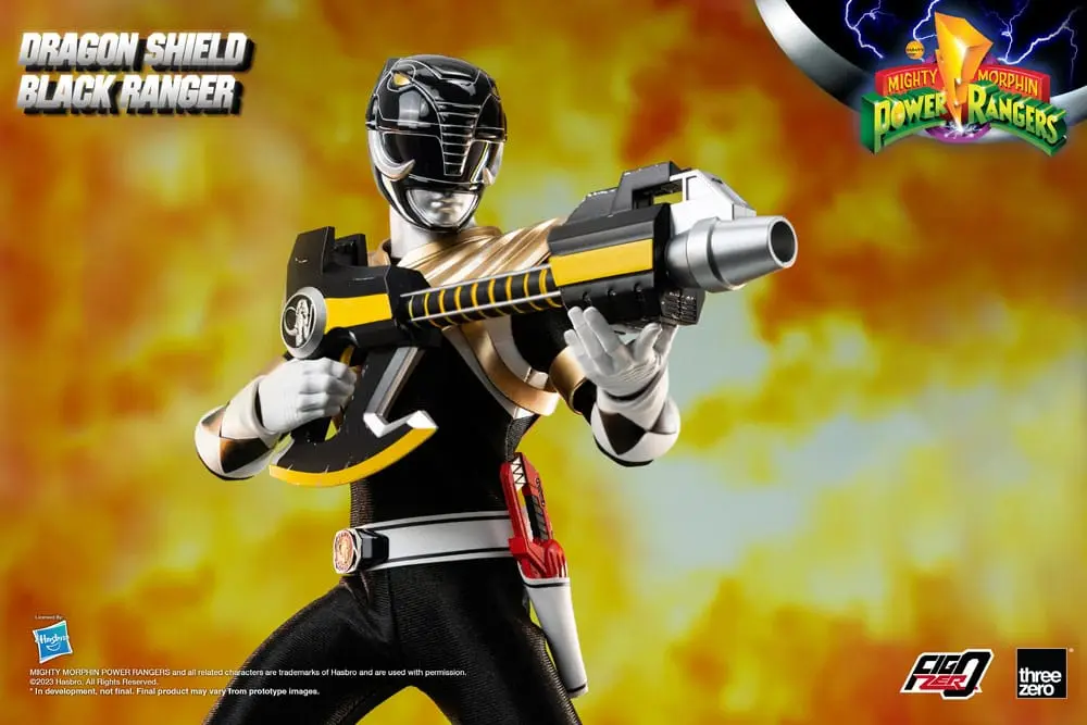 Mighty Morphin Power Rangers FigZero Action Figure 1/6 Dragon Shield Black Ranger 35 cm product photo