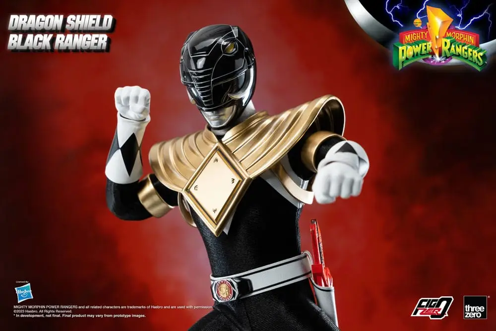Mighty Morphin Power Rangers FigZero Action Figure 1/6 Dragon Shield Black Ranger 35 cm product photo