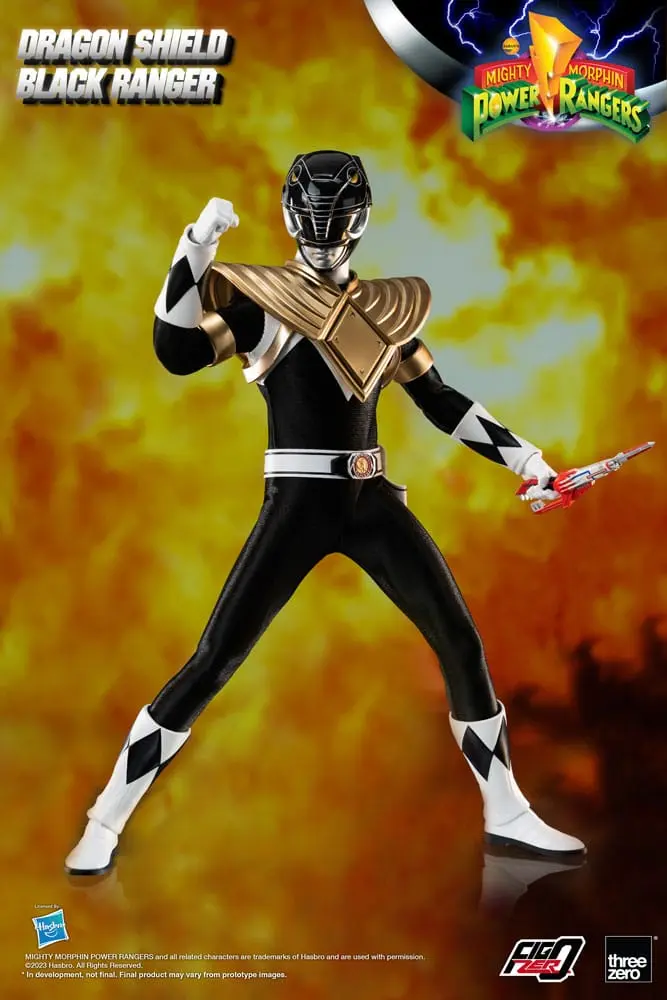 Mighty Morphin Power Rangers FigZero Action Figure 1/6 Dragon Shield Black Ranger 35 cm product photo