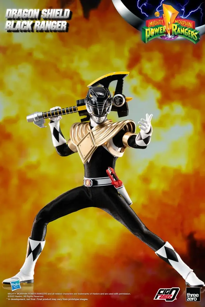 Mighty Morphin Power Rangers FigZero Action Figure 1/6 Dragon Shield Black Ranger 35 cm product photo
