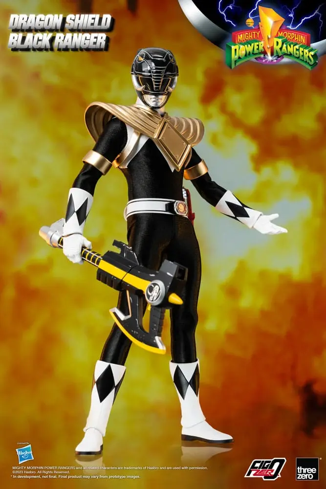 Mighty Morphin Power Rangers FigZero Action Figure 1/6 Dragon Shield Black Ranger 35 cm product photo