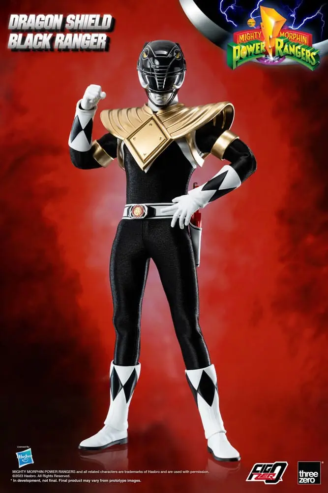 Mighty Morphin Power Rangers FigZero Action Figure 1/6 Dragon Shield Black Ranger 35 cm product photo