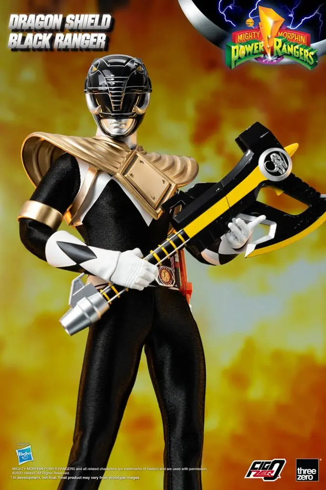 Mighty Morphin Power Rangers FigZero Action Figure 1/6 Dragon Shield Black Ranger 35 cm product photo