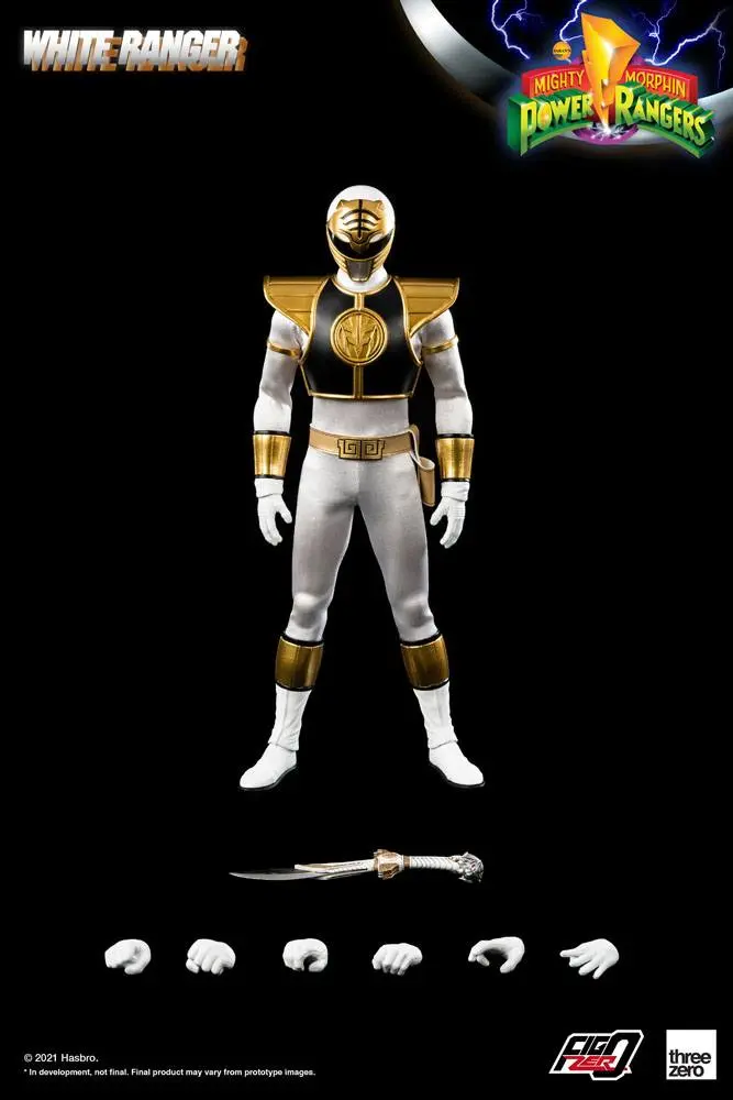 Mighty Morphin Power Rangers FigZero Action Figure 1/6 White Ranger 30 cm termékfotó