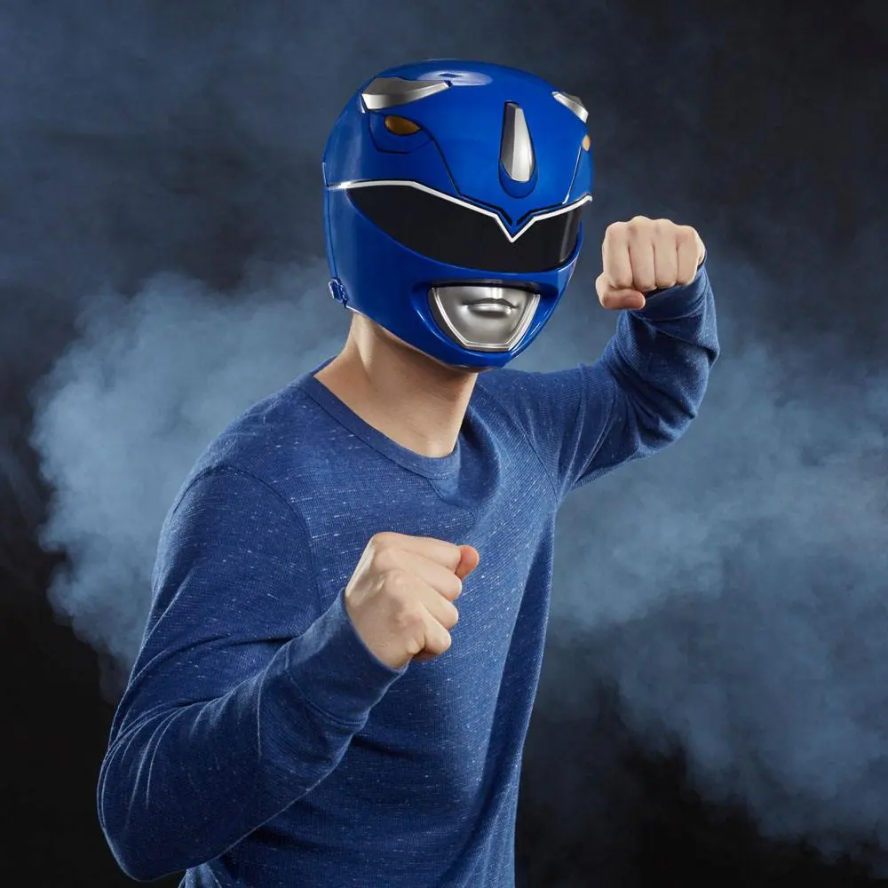 Mighty Morphin Power Rangers Lightning Collection Premium Replica 1/1 Blue Ranger Helmet product photo