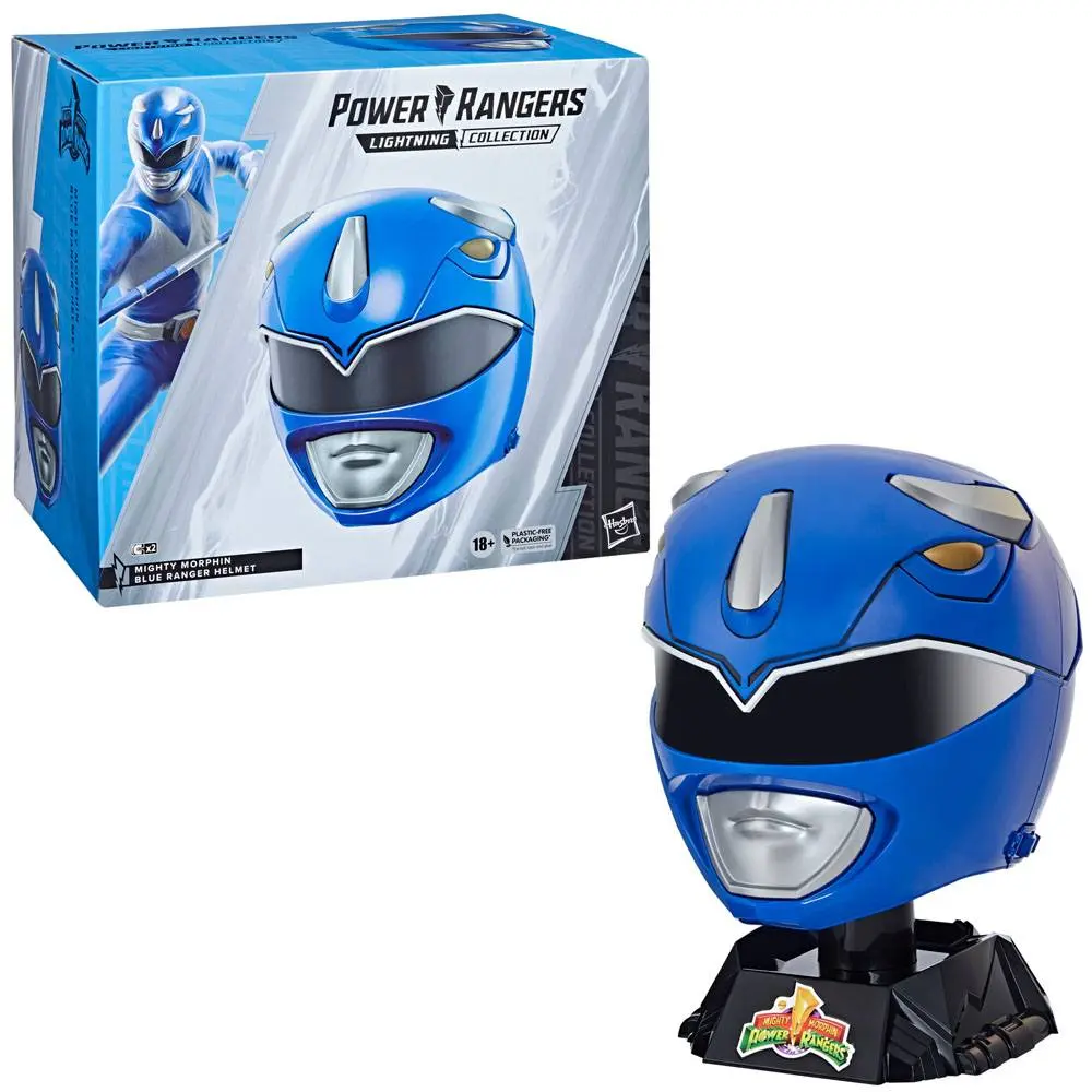 Mighty Morphin Power Rangers Lightning Collection Premium Replica 1/1 Blue Ranger Helmet product photo