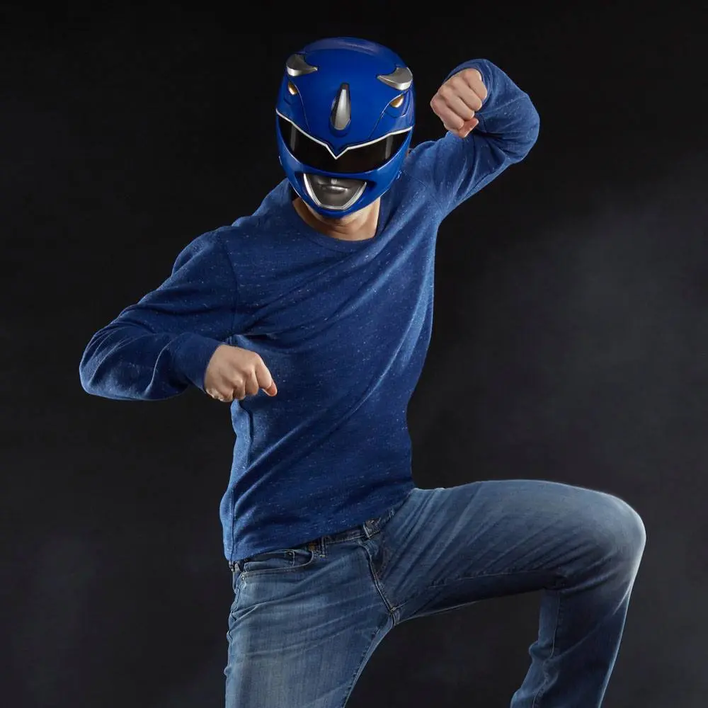 Mighty Morphin Power Rangers Lightning Collection Premium Replica 1/1 Blue Ranger Helmet product photo