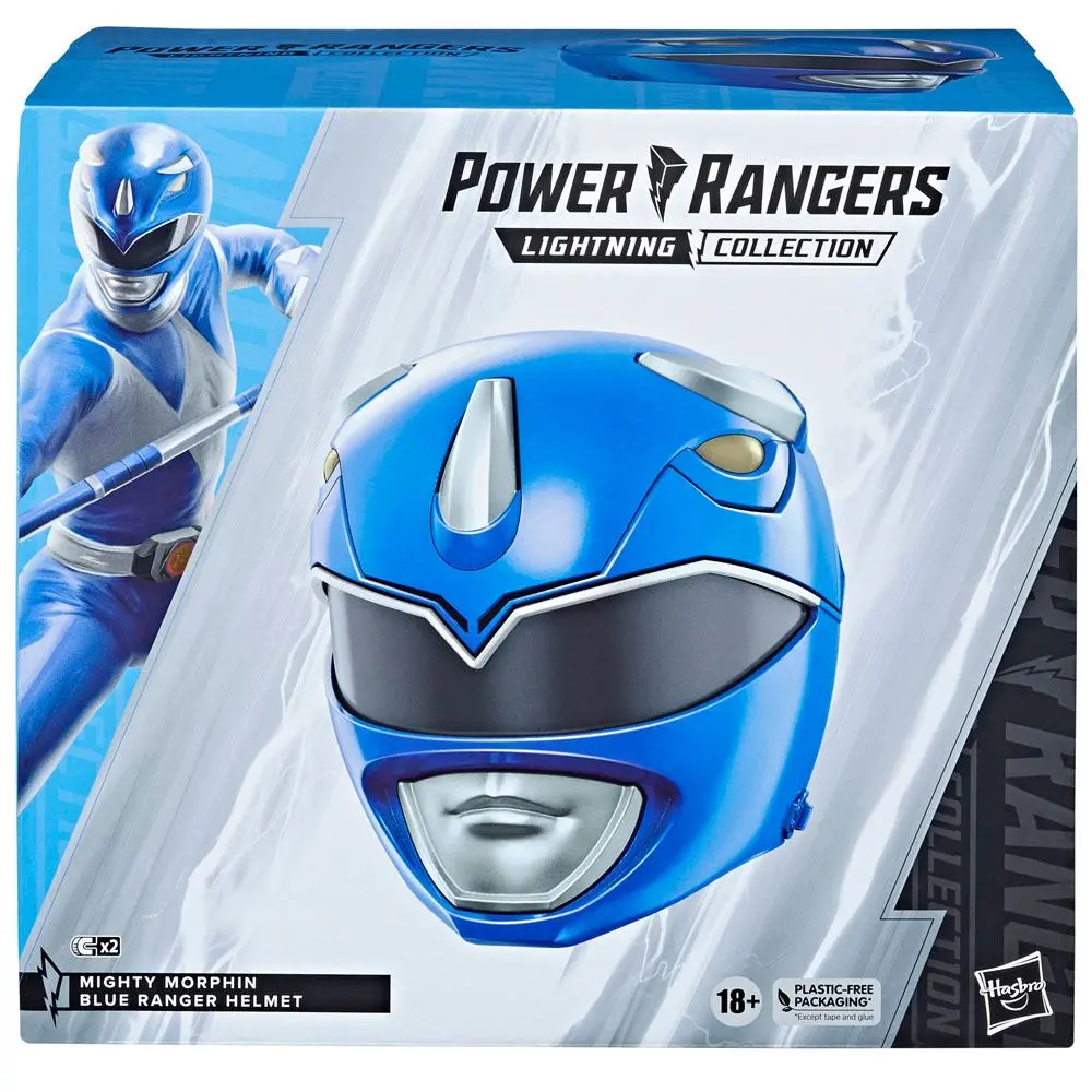 Mighty Morphin Power Rangers Lightning Collection Premium Replica 1/1 Blue Ranger Helmet product photo