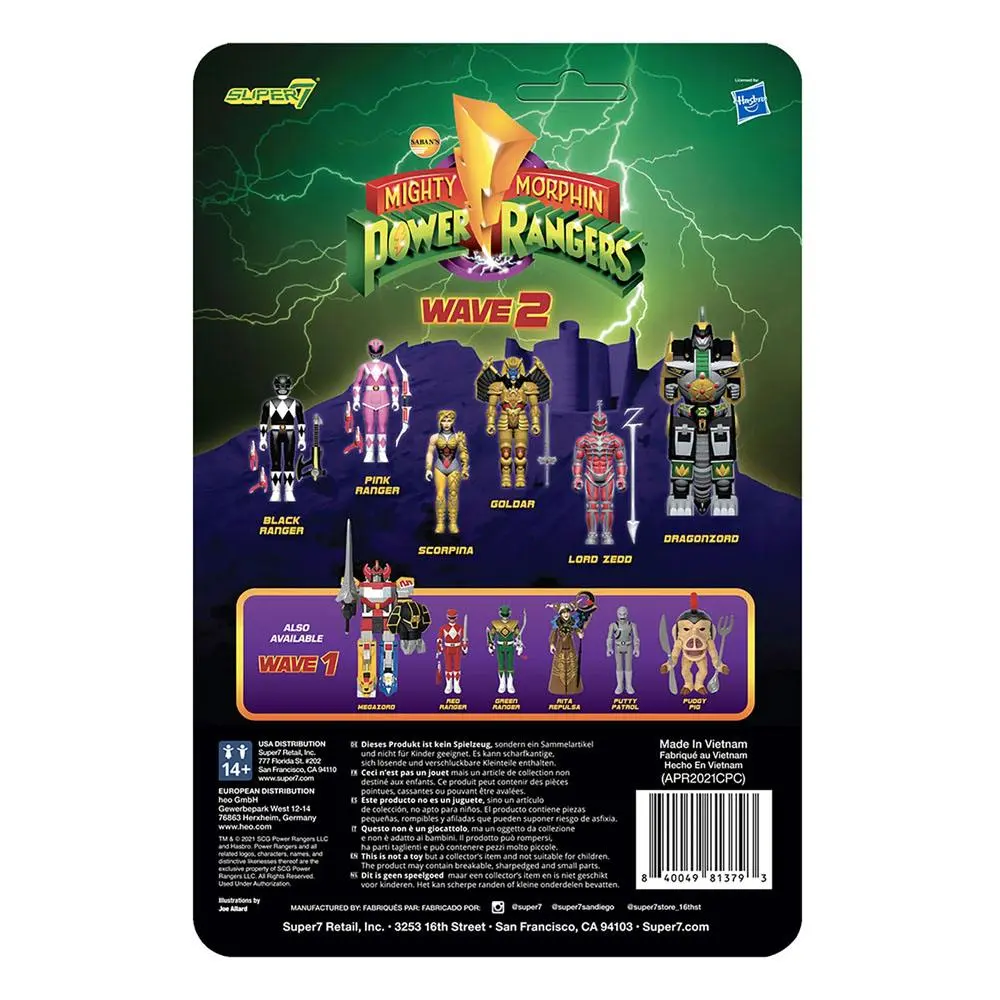 Mighty Morphin Power Rangers ReAction Action Figure Dragonzord 15 cm product photo