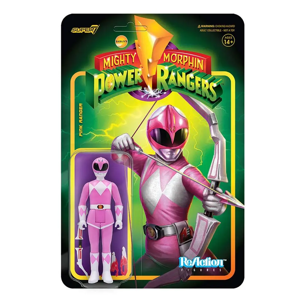 Mighty Morphin Power Rangers ReAction Action Figure Pink Ranger 10 cm product photo