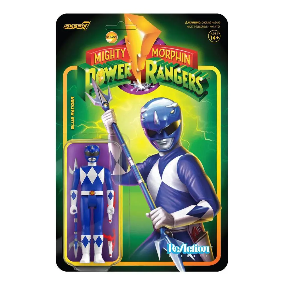 Mighty Morphin Power Rangers ReAction Action Figure Wave 3 Blue Ranger 10 cm product photo