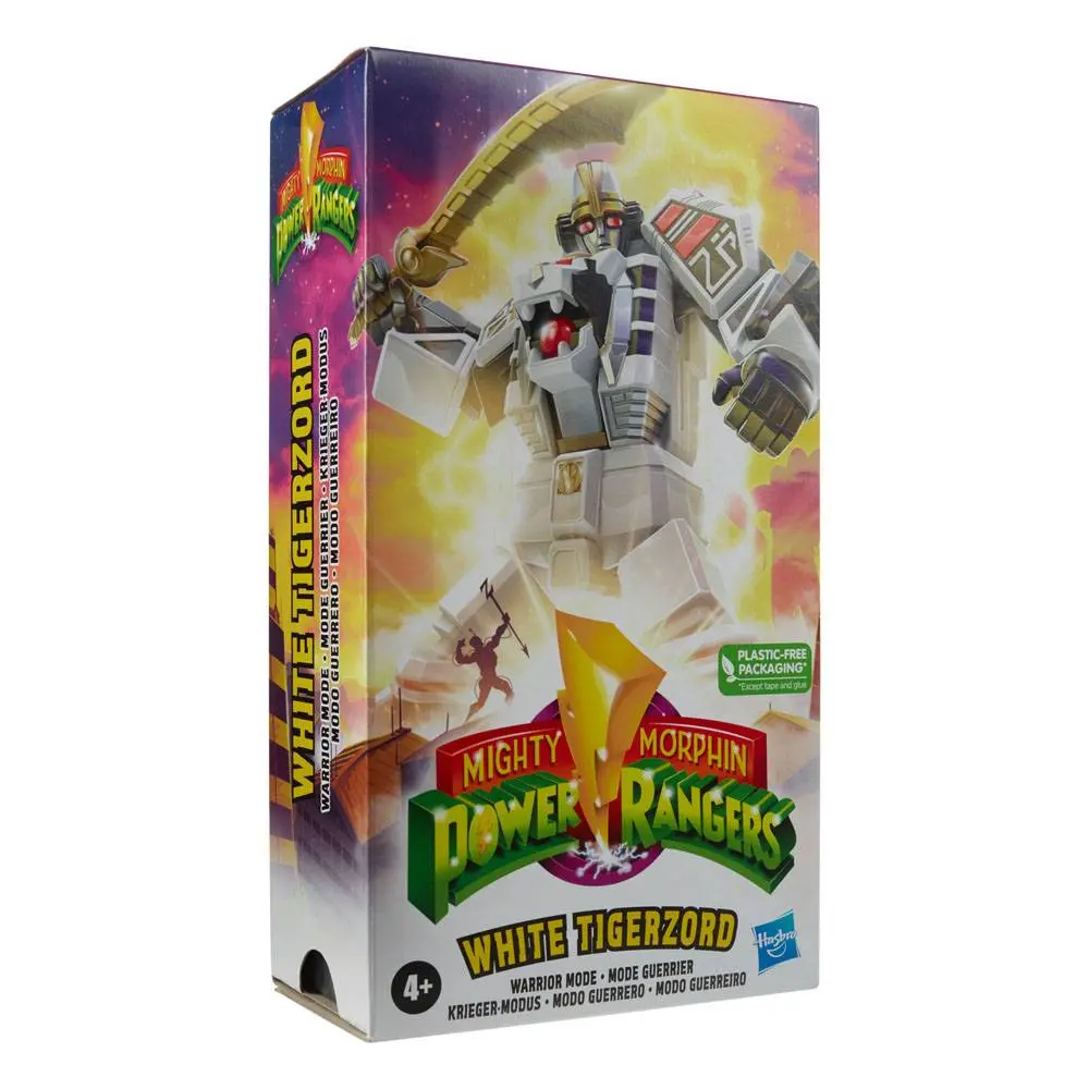 Mighty Morphin Power Rangers Retro Style Action Figure 2022 White Tigerzord Warrior Mode 18 cm product photo