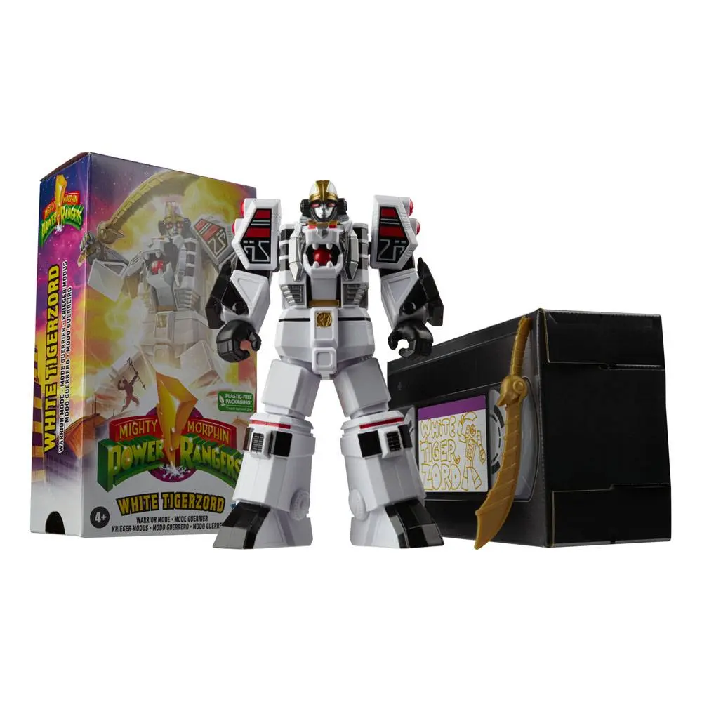 Mighty Morphin Power Rangers Retro Style Action Figure 2022 White Tigerzord Warrior Mode 18 cm product photo