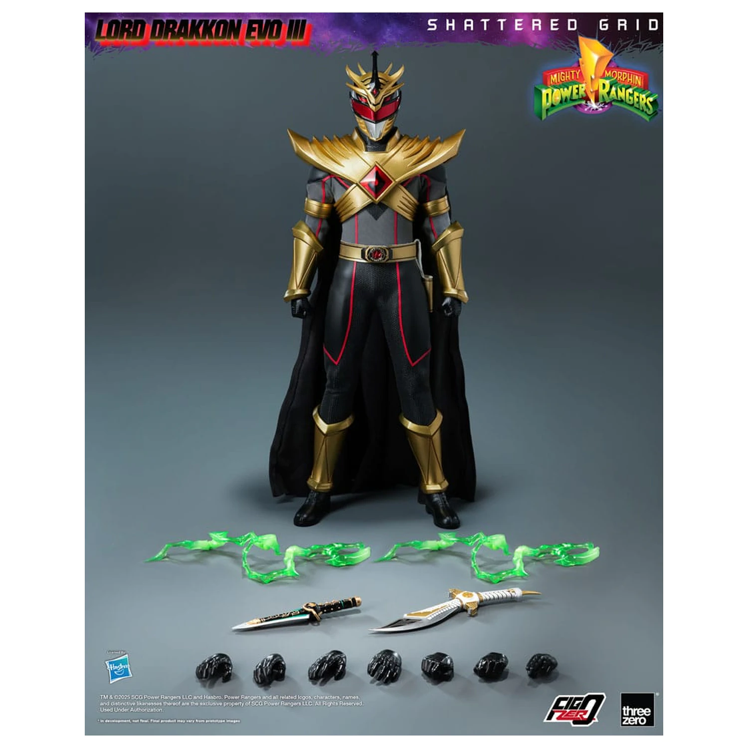 Mighty Morphin Power Rangers Shattered Grid  FigZero Action Figure 1/6 Lord Drakkon Evo III 30 cm  product photo