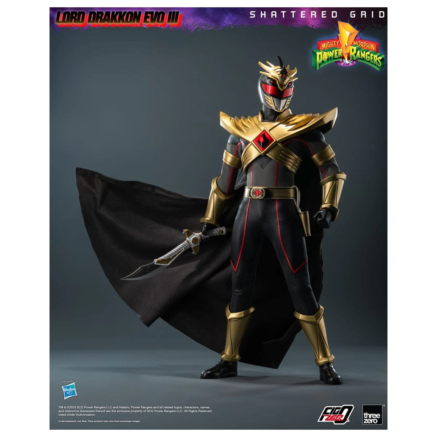Mighty Morphin Power Rangers Shattered Grid  FigZero Action Figure 1/6 Lord Drakkon Evo III 30 cm  product photo