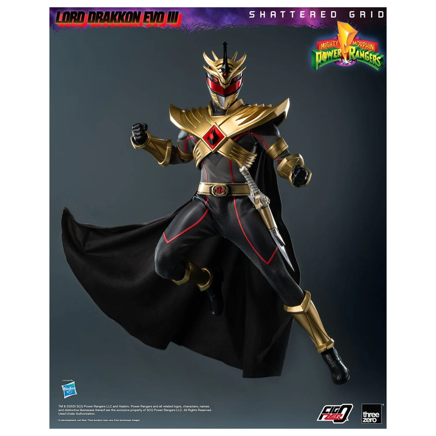 Mighty Morphin Power Rangers Shattered Grid  FigZero Action Figure 1/6 Lord Drakkon Evo III 30 cm  product photo