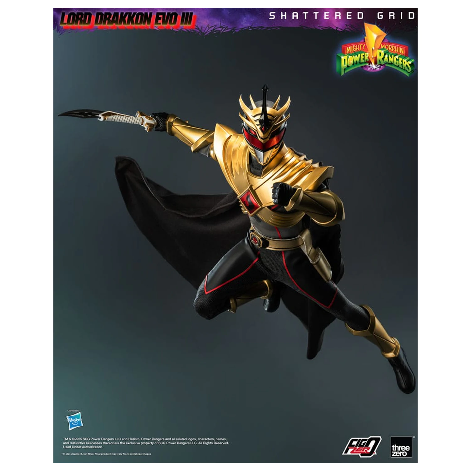 Mighty Morphin Power Rangers Shattered Grid  FigZero Action Figure 1/6 Lord Drakkon Evo III 30 cm  product photo