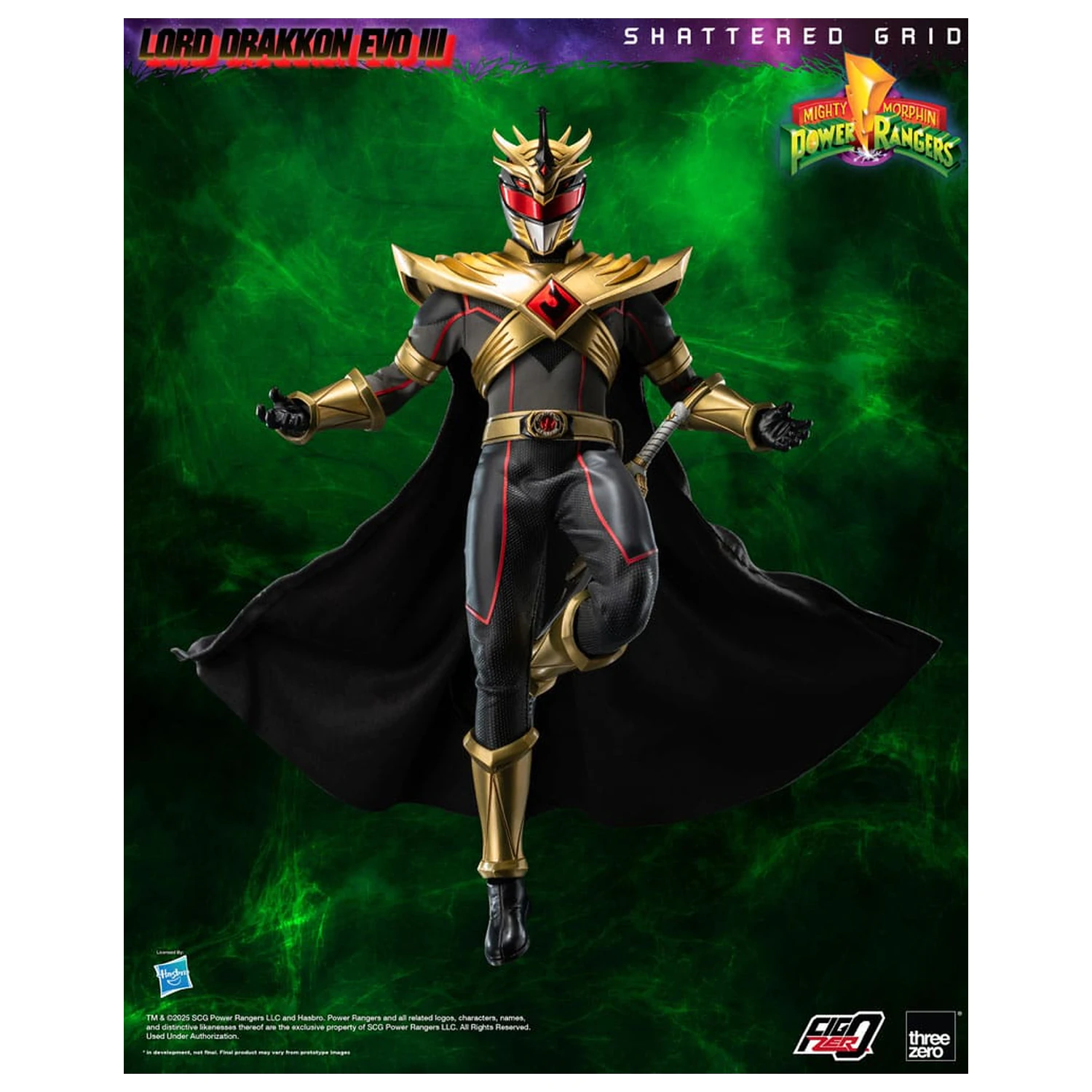 Mighty Morphin Power Rangers Shattered Grid  FigZero Action Figure 1/6 Lord Drakkon Evo III 30 cm  product photo
