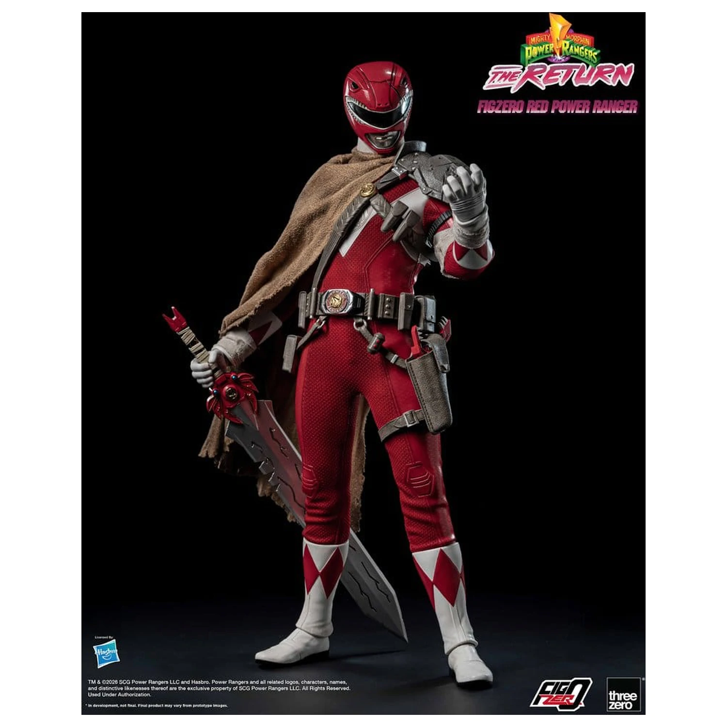 Mighty Morphin Power Rangers: The Return FigZero Action Figure 1/6 Red Power Ranger 31 cm product photo