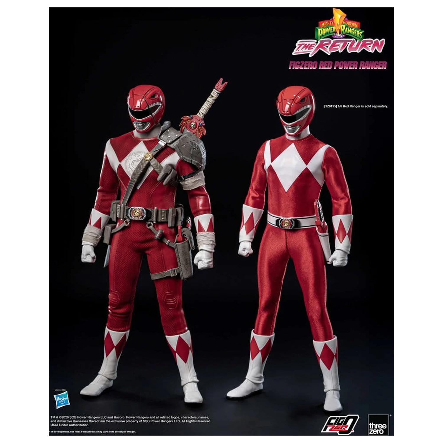 Mighty Morphin Power Rangers: The Return FigZero Action Figure 1/6 Red Power Ranger 31 cm product photo