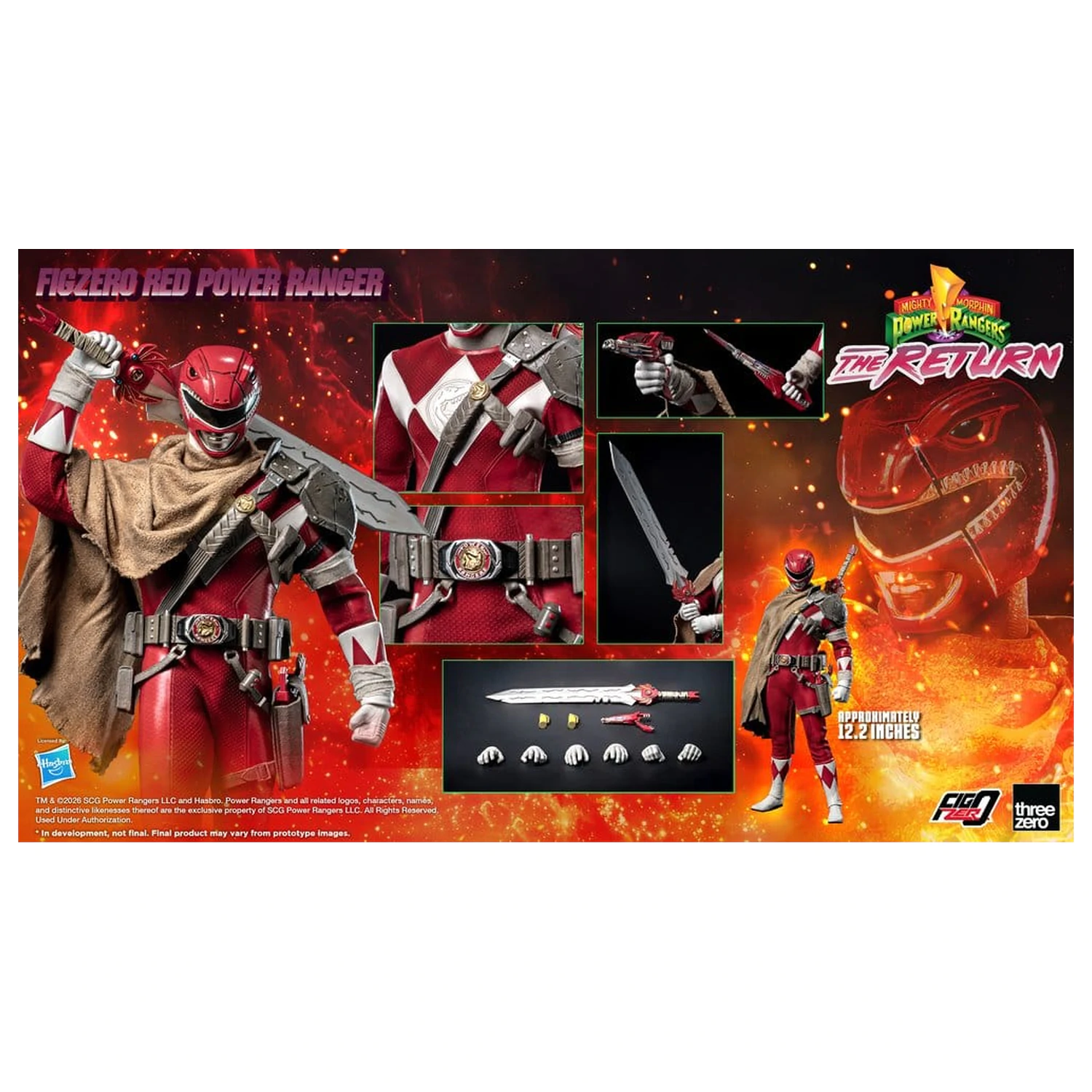 Mighty Morphin Power Rangers: The Return FigZero Action Figure 1/6 Red Power Ranger 31 cm product photo
